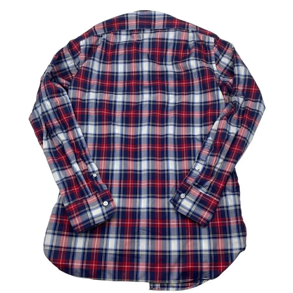 J. Crew Ludlow Plaid Button Down Up Shirt Blue Red Small